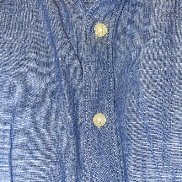 L.O.G.G. Label Of Graded Goods Blue Long Sleeve Button-Up Shirt Boy's Size L - Picture 3 of 7